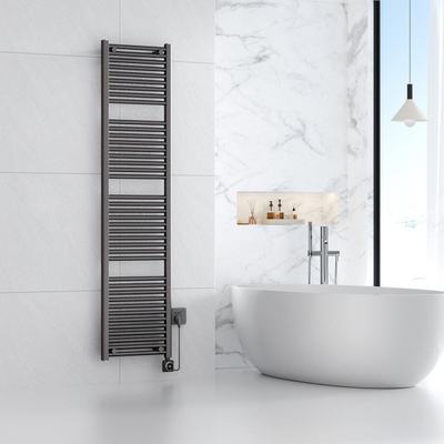 Wiesbaden Elara Elektrische radiator Smart WiFi - 181.7x45cm - PVD - gunmetal (antraciet)