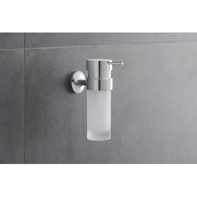 Duravit Starck T Zeepdispenser - 17.6x6cm - matglas - hoogglans chroom