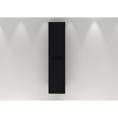 H&R badmeubelen Juice Hoge Kast - 40x35x170cm - met ronde hoeken - 3D-front - 2 deuren - rechtsdraaiend - antraciet mat