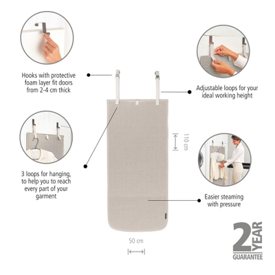 Brabantia Couverture vapeur pour vêtements - pliable - gris