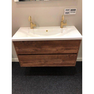 BRAUER Nexxt ensemble de meuble de salle de bain 100x45x55cm 2 tiroirs avec lavabo en céramique Viking Shield MODÈLE D'EXPOSITION