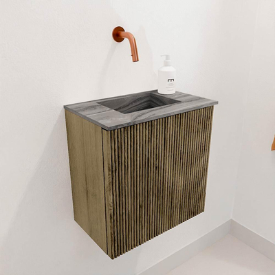 Mondiaz JOYA-DLUX 40cm toiletmeubel - kleur Dusk - Wastafel FAYE positie Midden Zonder kraangat kleur Sombra.