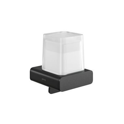 Geesa Shift Distributeur savon 200ml noir avec verre saitné
