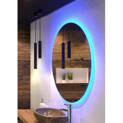 Looox Cm line CM line Miroir - 80cm - rond - avec éclairage LED RGBW