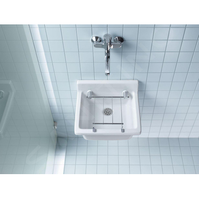 Duravit Starck 3 Duravitaluitstortgootsteen - zonder overloop - 48x42.5cm - met wondergliss - keramiek - wit
