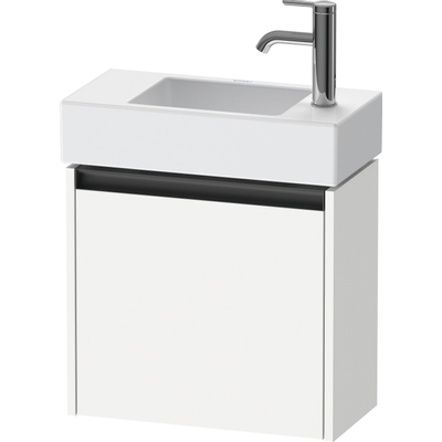 Duravit Ketho.2 Wastafelonderbouwkast - met 1 deur - 48.4x23.8x44cm rechts - met greep antraciet - wit mat