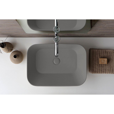 Terravito Sarnico Design Waskom 60x42x16.6cm Rechthoek Mat Grijs