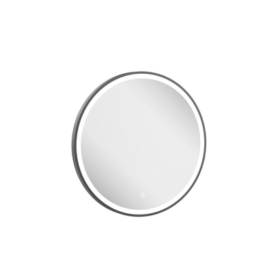 Crosswater Infinity Miroir - 60x60cm - Rond - avec éclairage - Slate brossé (gunmetal