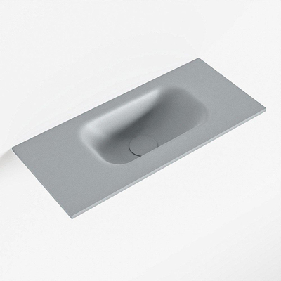 Mondiaz EDEN Lavabo compact - 50x23x0.9cm - vasque droite - sans trous de robinet - pour meuble de WC - Solid surface - Plata