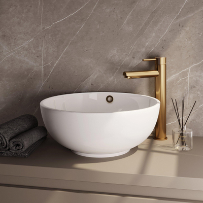 BRAUER Stripe Mitigeur lavabo surélevé à montage apparent - modèle A - or brossé PVD