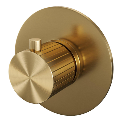 BRAUER Stripe Inbouwthermostaat - inclusief inbouwdeel - geborsteld goud PVD
