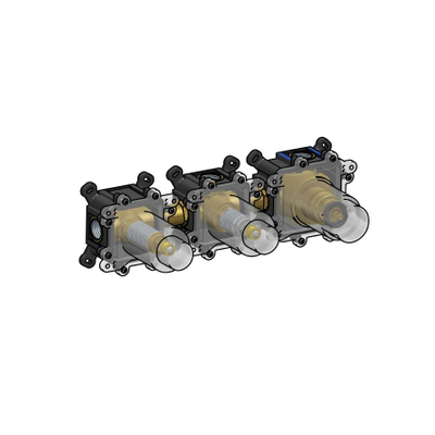 Hotbath corps d'encastrement douche thermostatique avec 2 robinets d'arrêt installation horizontale/verticale