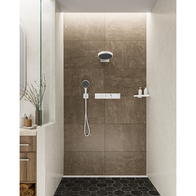 Hansgrohe Fixfit handdouchehouder incl. muuraansluitbocht mat wit