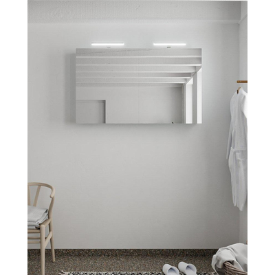Mondiaz CUBB armoire de toilette – 120 x 70 x 18 cm – 2 portes – Clay (bleu clair/gris)