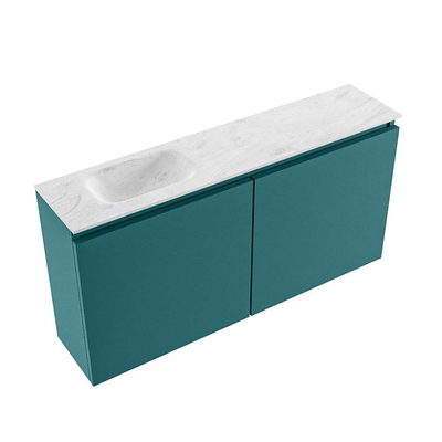 MONDIAZ TURE-DLUX 100cm toiletmeubel Smag. EDEN wastafel Opalo positie links. Met 1 kraangat.