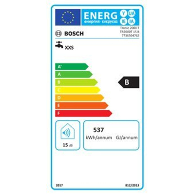 Chauffe-eau électrique Bosch Tronic 2000T avec raccordement bas 15L avec étiquette-énergie B