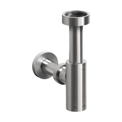 Clou Mini Suk designsifon rvs geborsteld speciaal voor fonteintjes H29.tot.35.5xD20.tot.26.5cm TWEEDEKANS