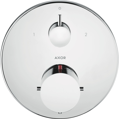 AXOR Starck jeu de finition pour mitigeur thermostatique encastré avec robinet d'arrêt avec inverseur