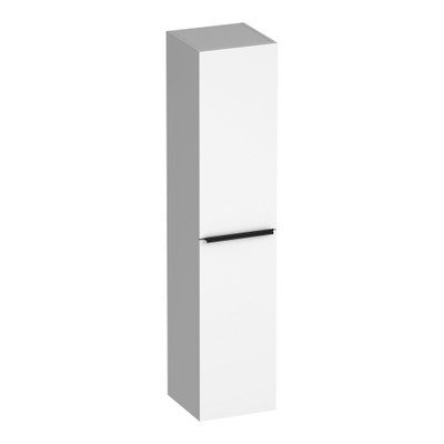 BRAUER Elevate armoire haute 160 sans poignées de pose avec 2 portes à ouverture gauche ou droite mat blanc