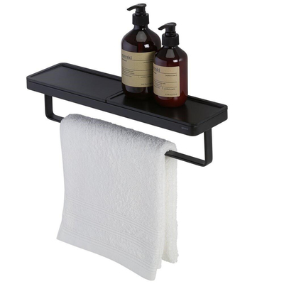 Geesa Frame Handdoekrek met planchet 42cm Zwart