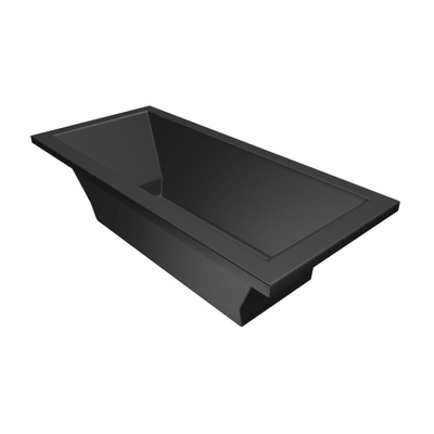 Xenz Society Duobad - 180x80x53 - afvoer Midden - acryl - ebony