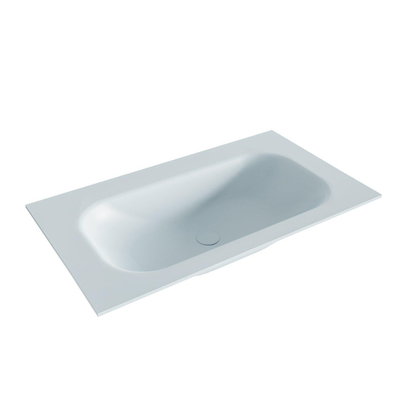 Mondiaz BIG petit lavabo 80cm - encastré - vasque centrale - solid surface Clay
