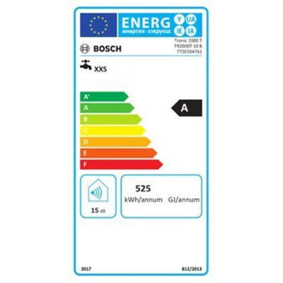 Chauffe-eau électrique Bosch Tronic 2000T avec raccordement bas 10L avec étiquette-énergie A