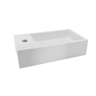 Wiesbaden Lotte lavabo d'angle gauche 40 x 22 x 10 cm solid surface mat blanc