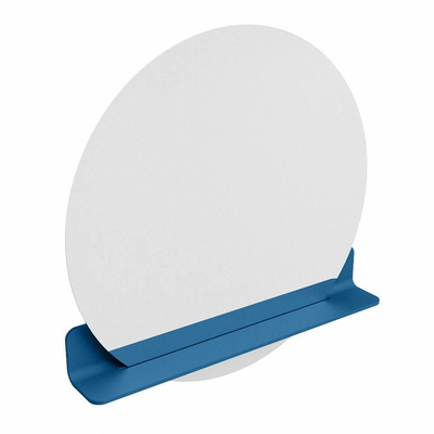 Miroir de salle de bain Mondiaz SPOT - rond 80cm - plan de couverture miroir - couleur Jean