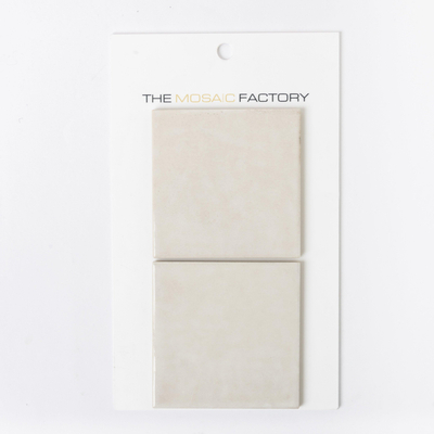 ÉCHANTILLON The Mosaic Factory Kasba carreau mosaïque 9.7x9.7x0.65cm carreau mural pour intérieur et extérieur carré porcelaine Brillant White