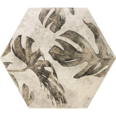 Zyx amazonia carrelage sol et mur avec décor 32x37cm 9mm rectifié r9 porcellanato gris