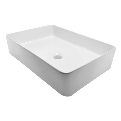 Wiesbaden Link opzetwastafel 35 x 50 x 12 cm keramiek glans wit