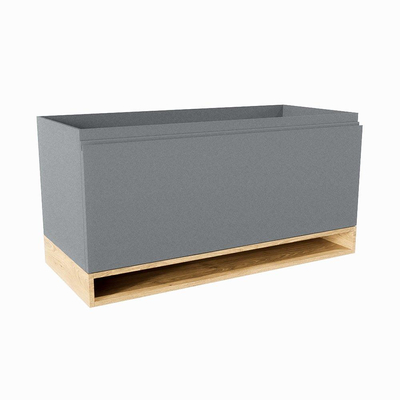 Mondiaz FLOTT wastafelonderkast - 100x45x50cm - 1 lade - softclose - Plata