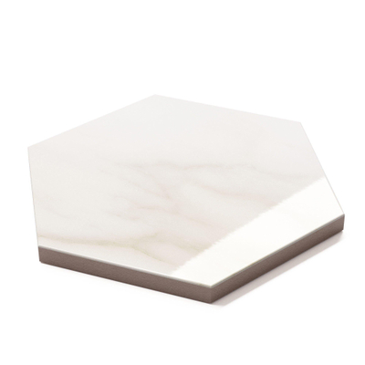 Cifre Ceramica Carrelage hexagonal - 15x17cm - Gold brillant (blanc)