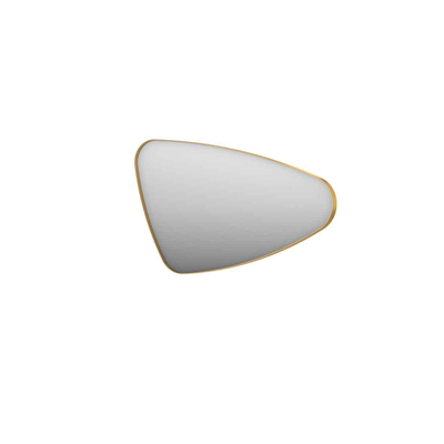 INK SP22 Miroir - 100x4x60cm - organique - dans un cadre en acier - côté droit aluminium or Mat