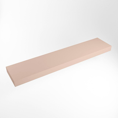Mondiaz TOP 46 Vrijhangend Topblad - 220x46x12cm - geschikt voor waskom - Solid surface - Rosee