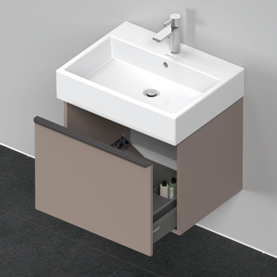 Duravit D-Neo wastafelonderkast 58.4x44x44.2cm 1 lade Basalt Mat