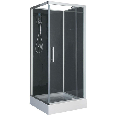 Xellanz Domino cabine de douche complète 80x80x210 alu mat verre 5mm