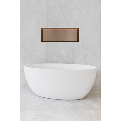 Hotbath &MORE Boîte encastrée ou niche encastrée - 30x80x10 - sans cadre + LED - Tuscan bronze