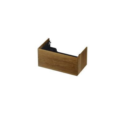 INK Wastafelonderkast - 80x45x37.6cm - 1 lade - push to open - Eiken - Ash grey