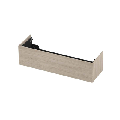 INK Wastafelonderkast - 140x45x37.6cm - 1 lade - push to open - MFC - Ivoor eiken