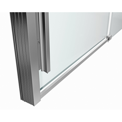 Saniclass Neptune douchecabine 120x80cm met schuifdeur 8mm veiligheidsglas met anti kalk zilver gepolijst