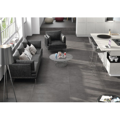 Cifre Ceramica Neutra carrelage mural et de sol - 75x75cm - 10.5mm - Carré - Aspect béton - Anthracite mat