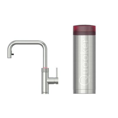 Quooker BE Flex Square Robinet d'eau bouillante - bec pivotant & extractible - réservoir PRO3 - eau bouillante - chrome