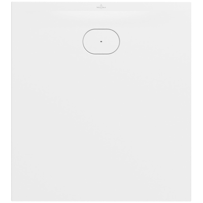 Villeroy & Boch Ecora douchebak - 100x90x3.5cm - afvoer korte zijde - stone white (wit)
