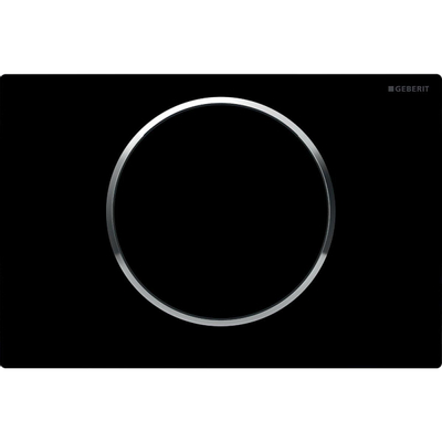 Geberit Sigma10 bedieningsplaat - spoel-stop spoeling - rond - glans zwart
