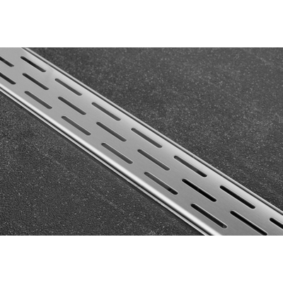 Easy Drain Compact caniveau d'évacuation plaque simple avec sortie latérale 6x60cm 30mm inox