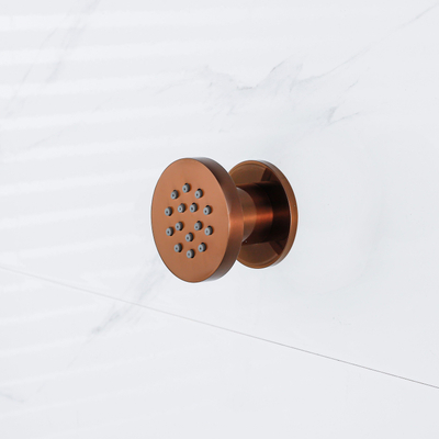 Fortifura Calvi zijdouche - 5cm - rond - 4 stuks - Geborsteld koper PVD (Koper)