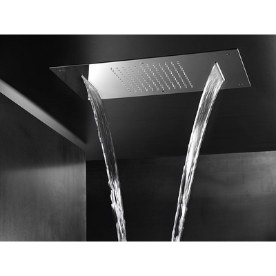 Hotbath Mate Inbouwhoofddouche rechthoek - 38x70cm - hoogglans chroom