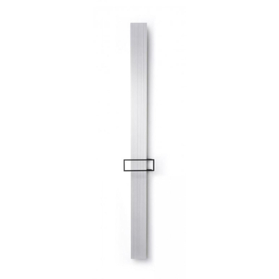 Vasco Bryce Mono designradiator aluminium verticaal 1800x150mm 586W - aansluiting 0066 wit structuur (S600)